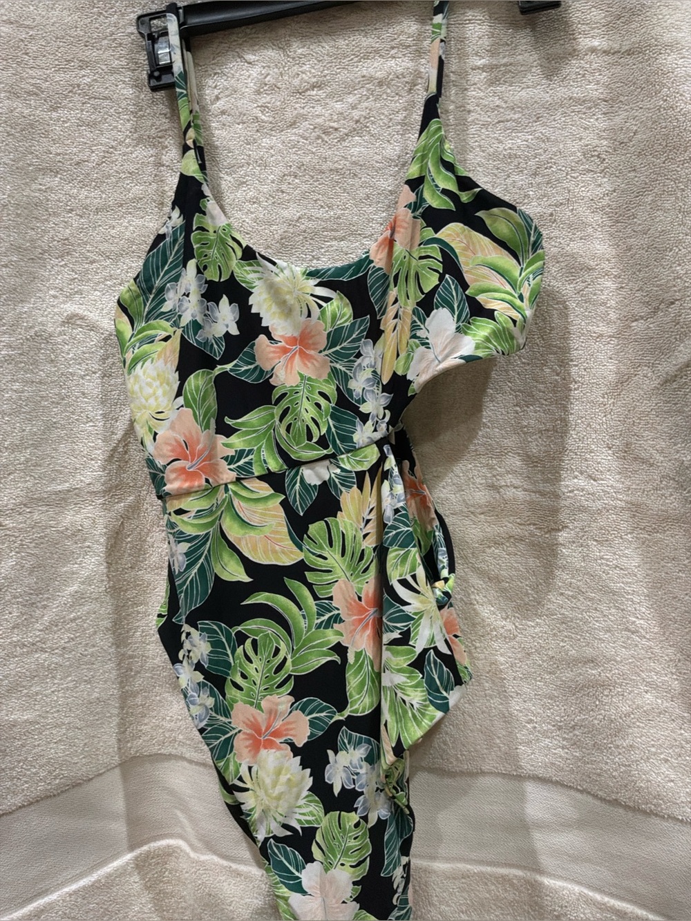Floral One-Piece Swim Swimsuit - Green